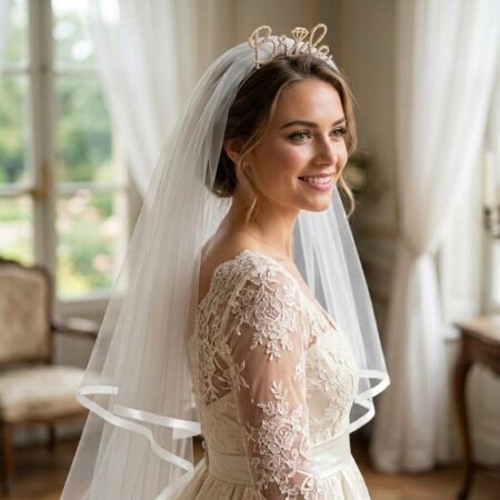 طوق Bride ستراس + طرحه