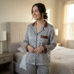 بجامه ستان حرير Gucci